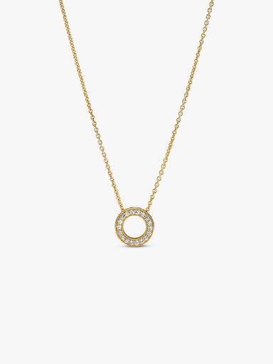 Collar collier Círculo de pavé con logotipo Pandora