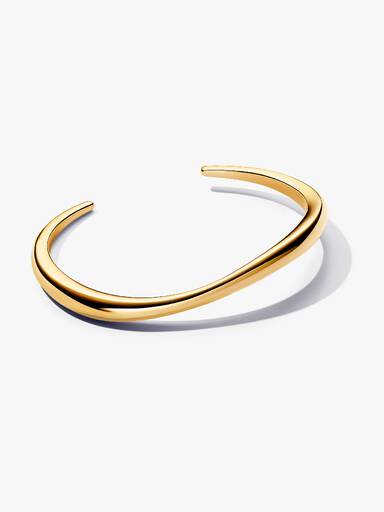 Brazalete rígido abierto de forma orgánica