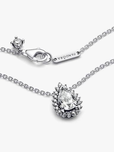 Collar Collier Halo Brillante Corte Pera