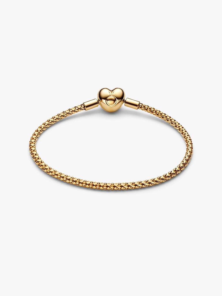 Pulsera de Cadena de Tachuelas con Cierre de Corazón
