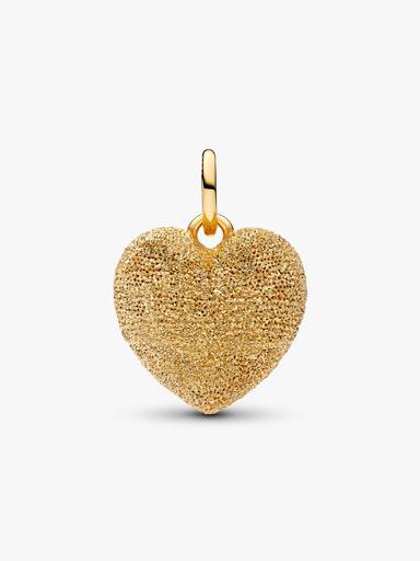 Charm colgante Corazón acolchado texturizado