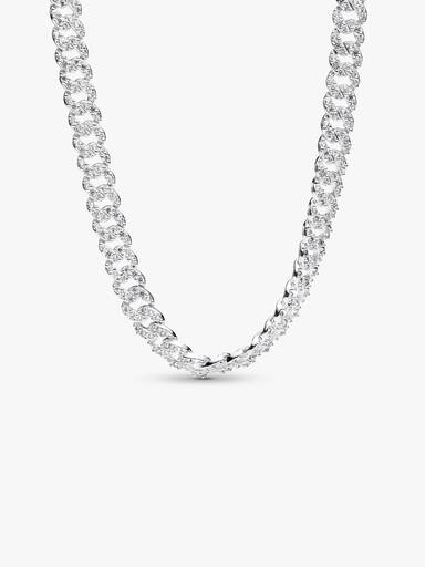 Collar Cadena Cubana en Pavé