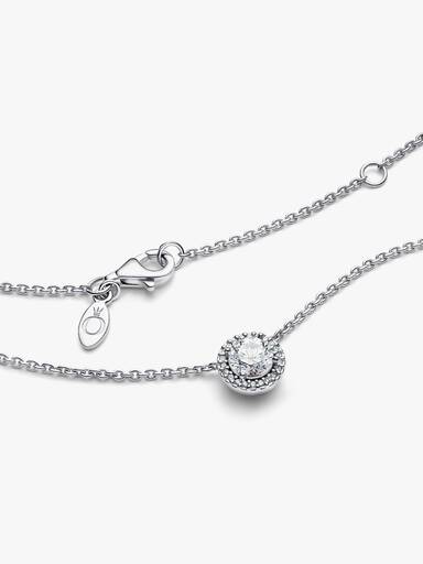 Collar con halo redondo brillante