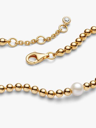 Brazalete Perla Cultivada de Agua Dulce Tratada y Abalorios
