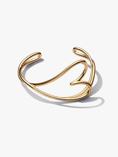 Brazalete rígido corazón con forma orgánica