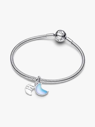 Charm colgante doble Luna creciente