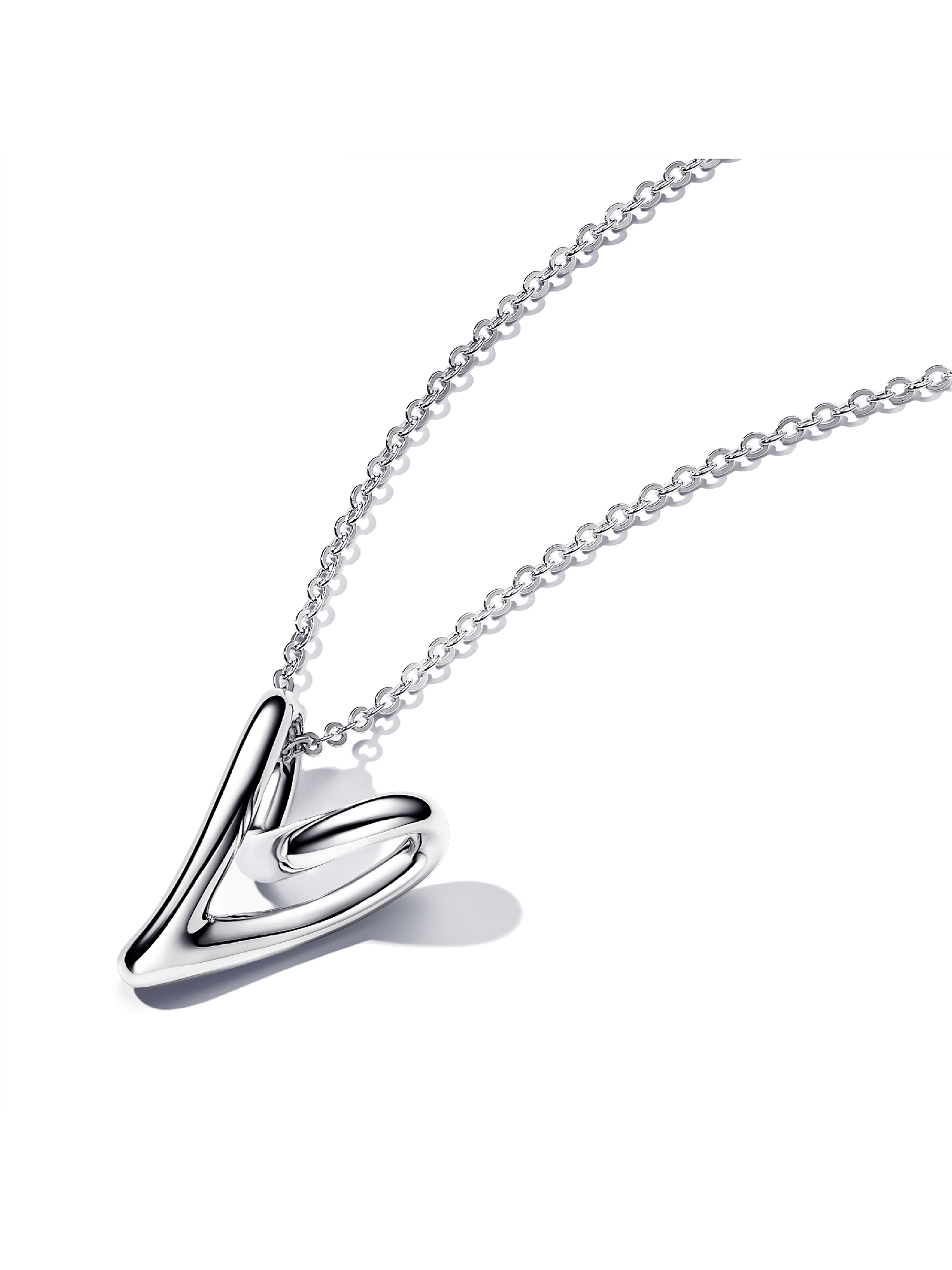 Collar con colgante corazón con forma orgánica