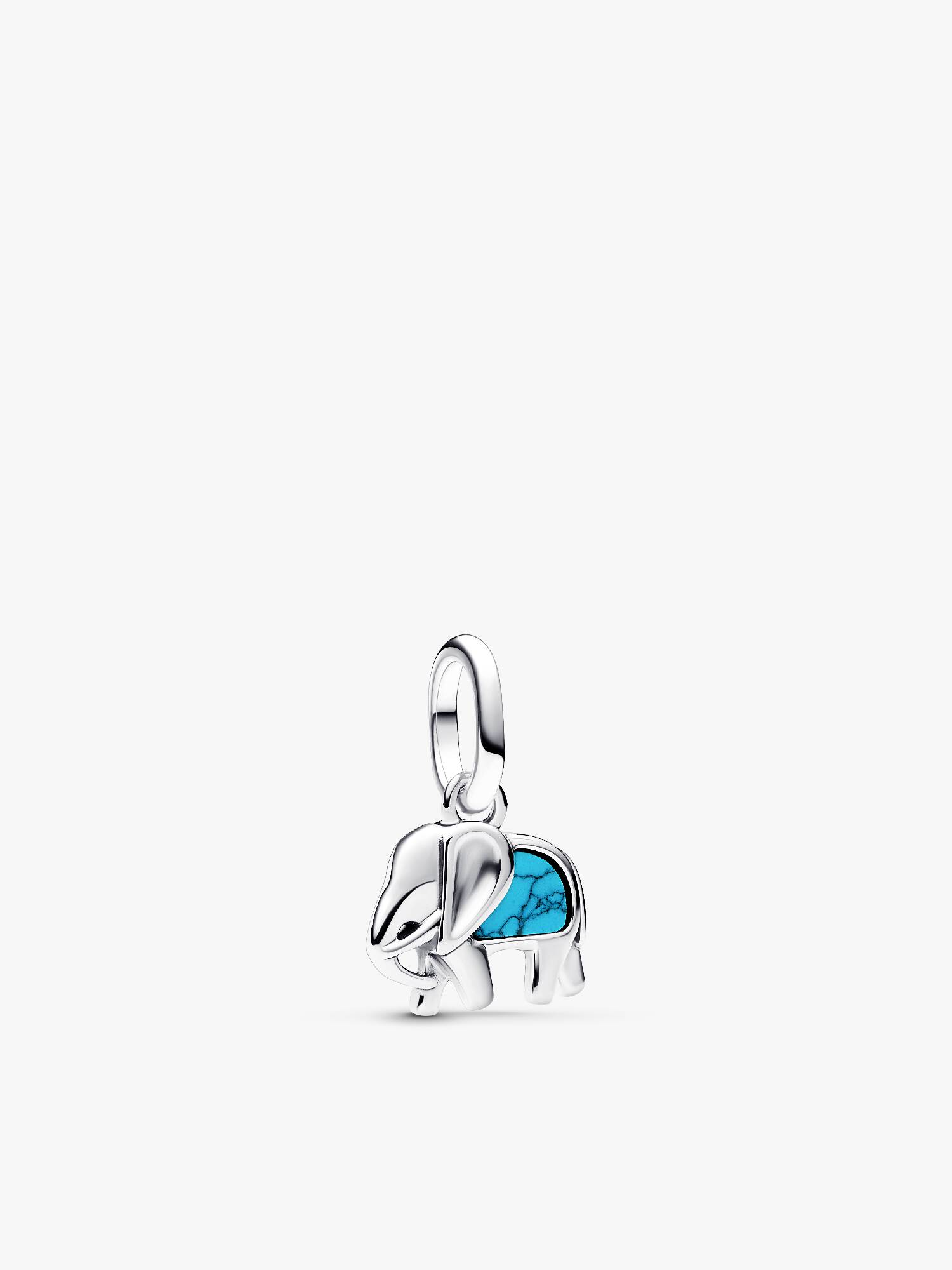 Mini Charm Colgante Elefante Turquesa