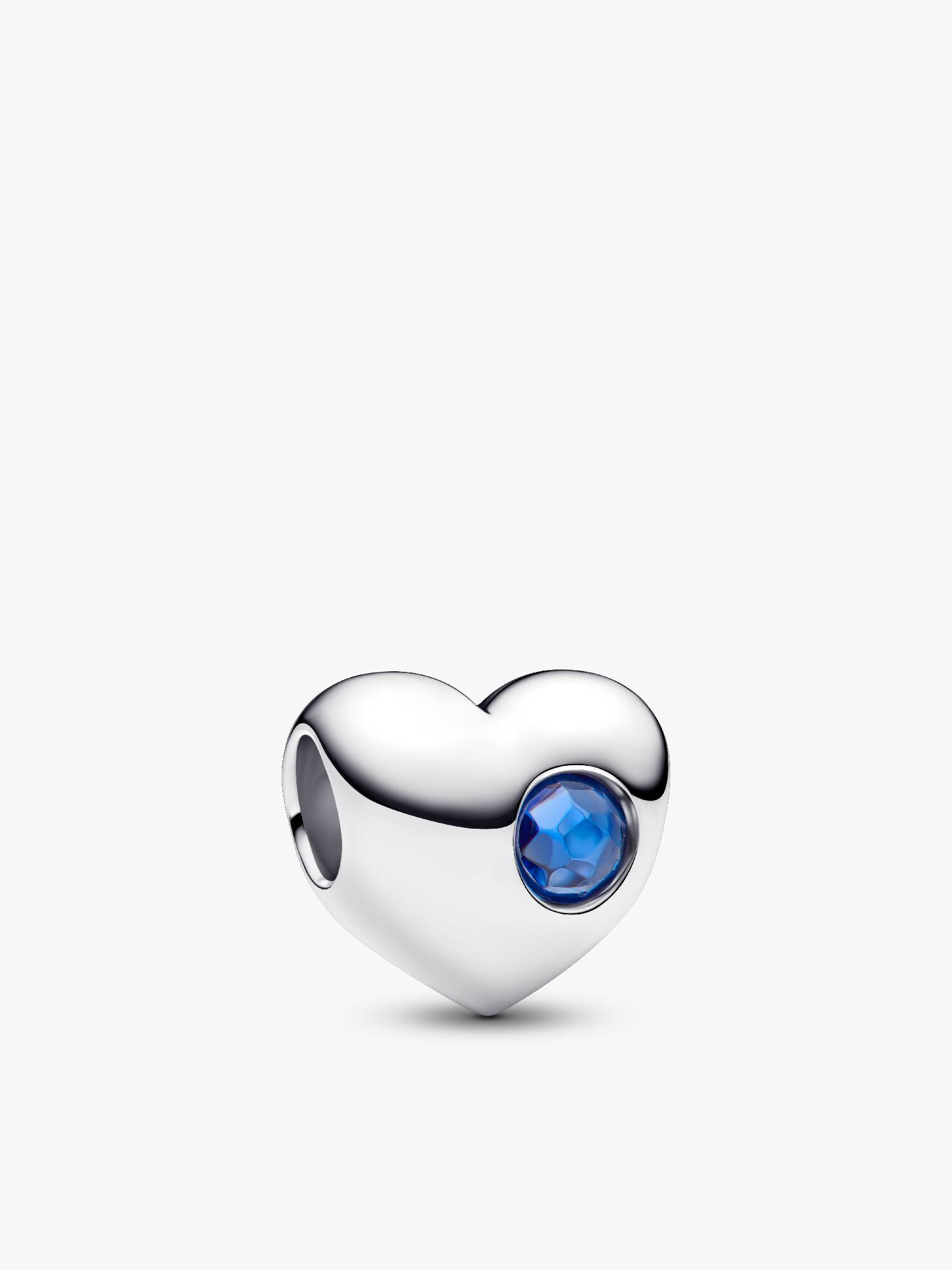 Charm Corazón con Piedra Azul Grabable