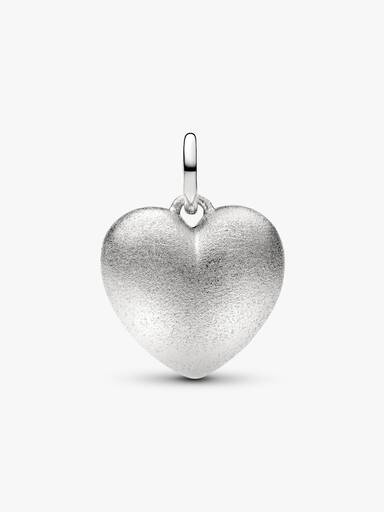 Charm Colgante Corazón Acolchado Mate