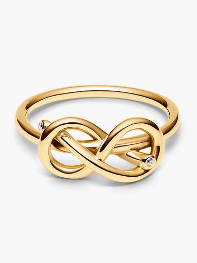 Anillo Nudo Infinito Dorado