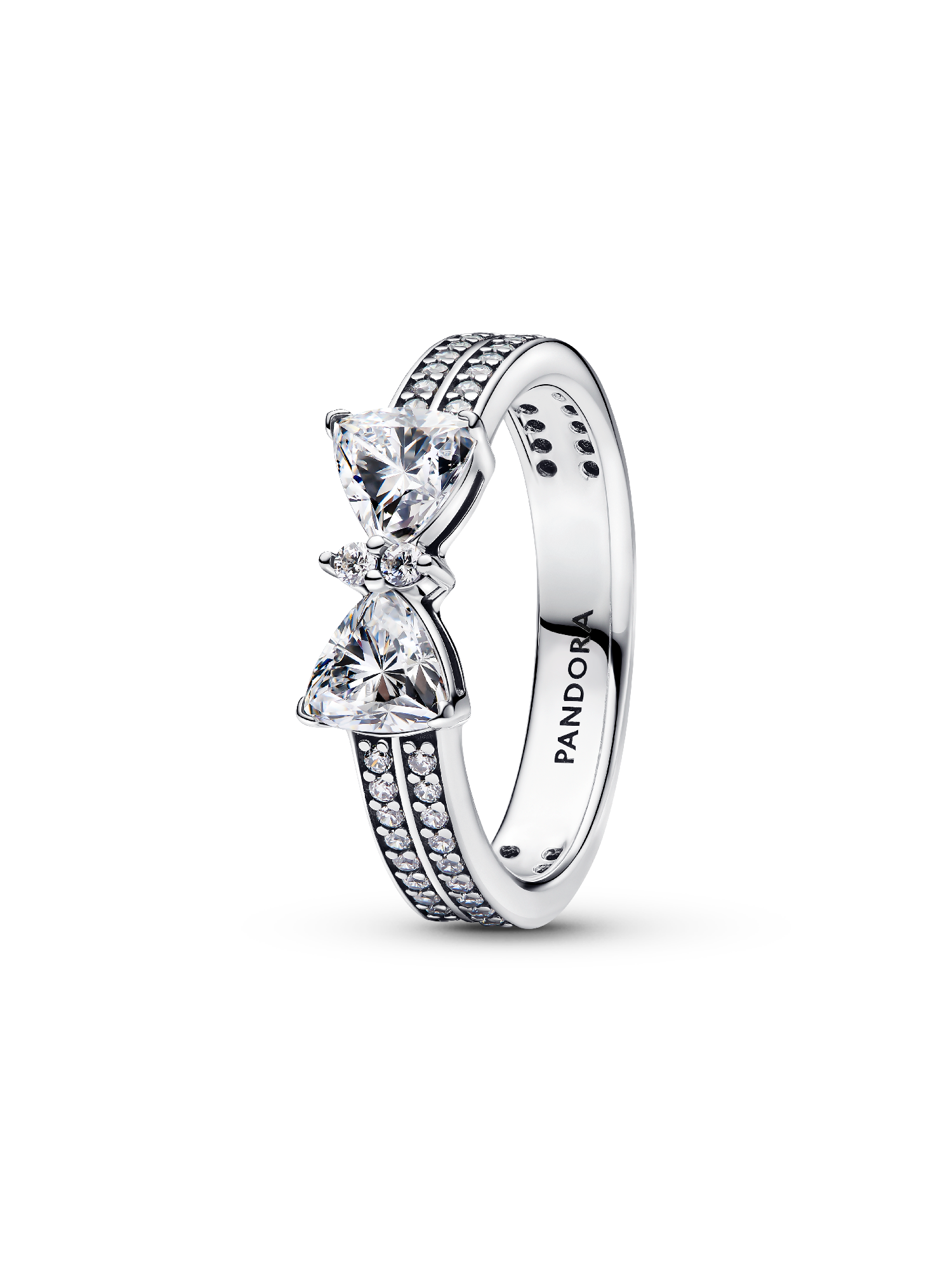 Anillo Doble Fila Moño Brillante
