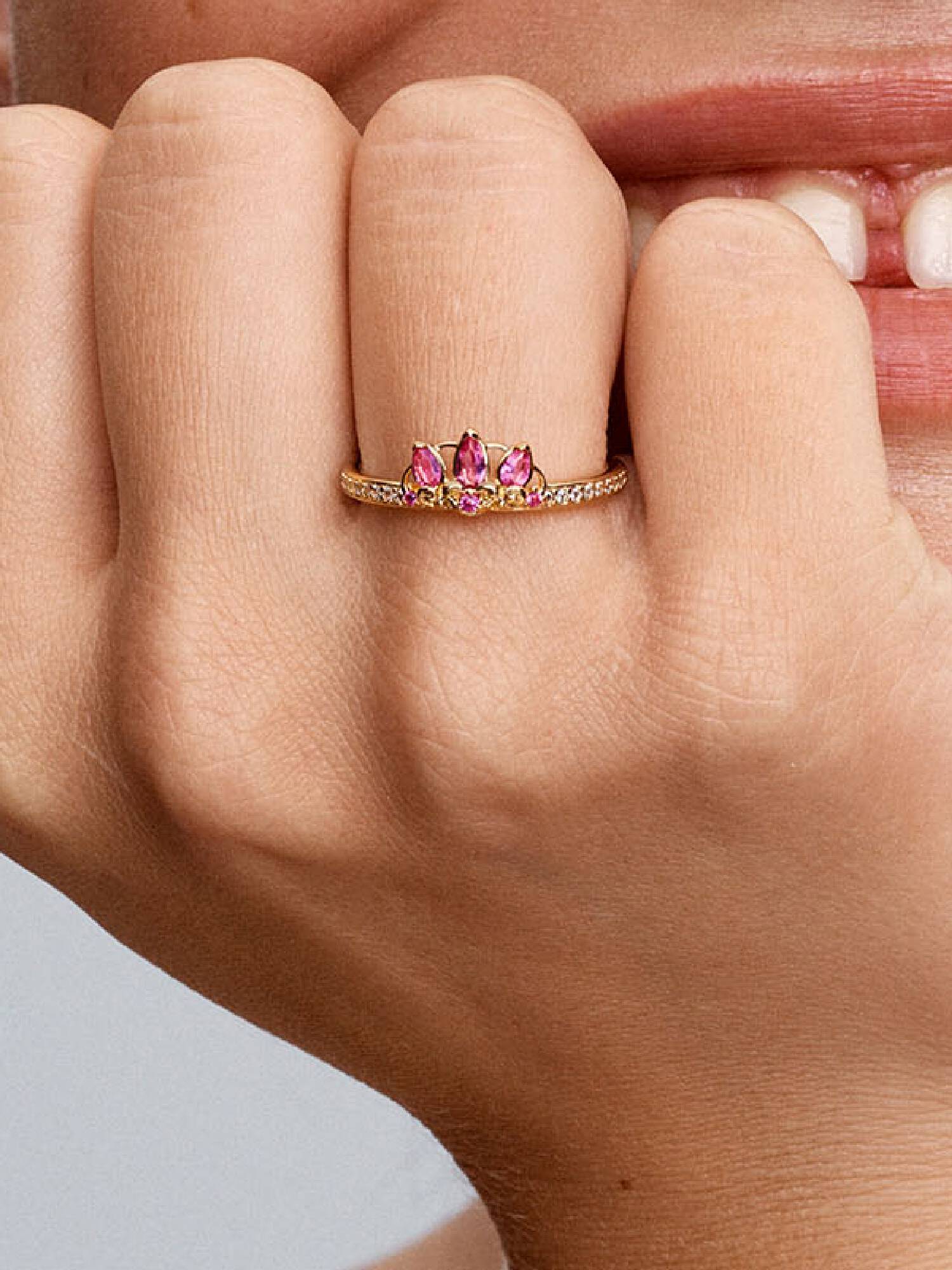 Anillo Tiara Princesa Rapunzel de Disney