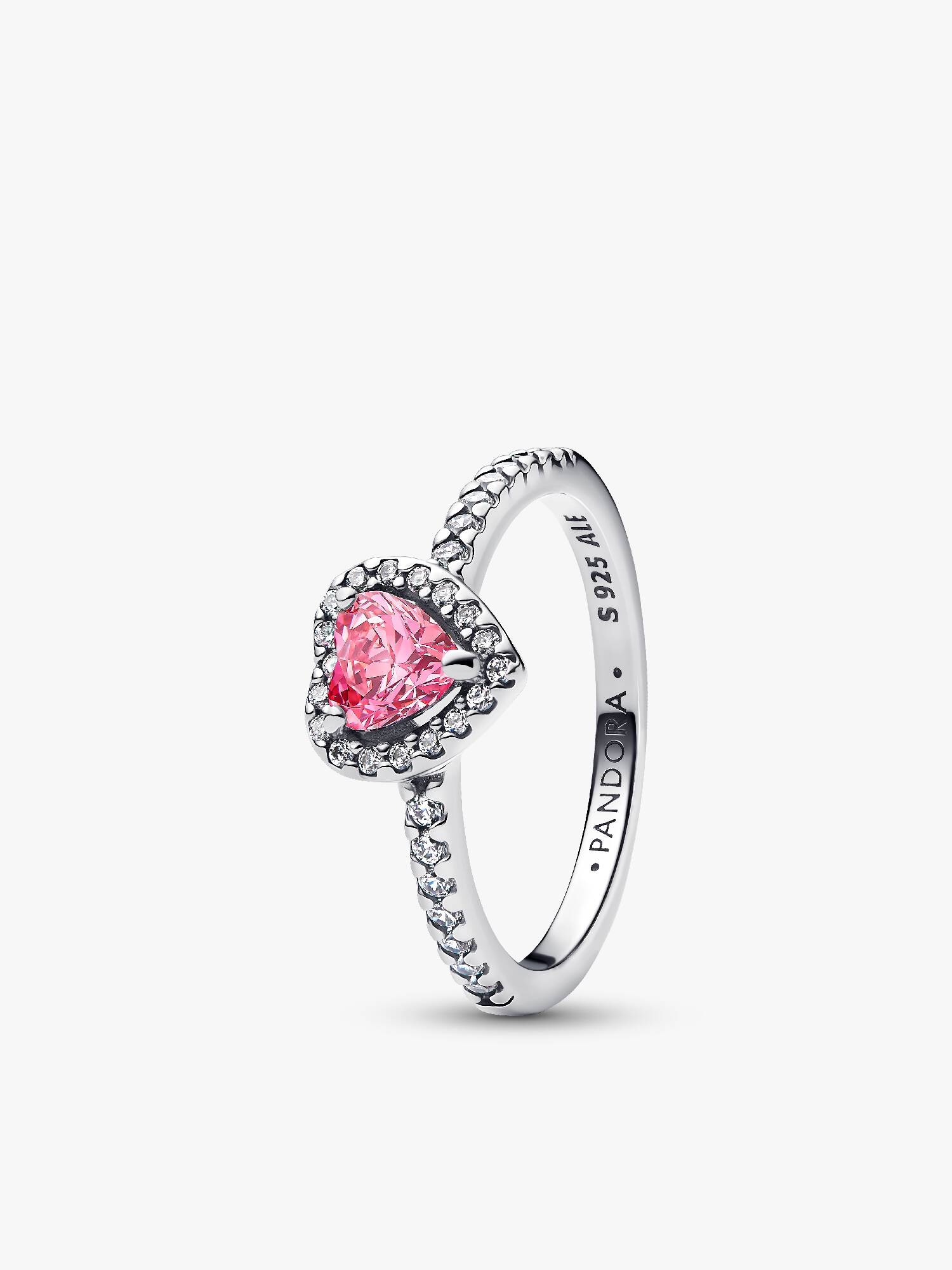 Anillo Corazón Rosa Elevado