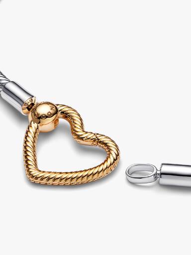 Brazalete cadena de serpiente cierre de corazón