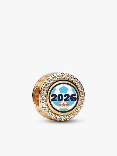 Set Pulsera de Cuero y Charm Argentina 2026 Brillante