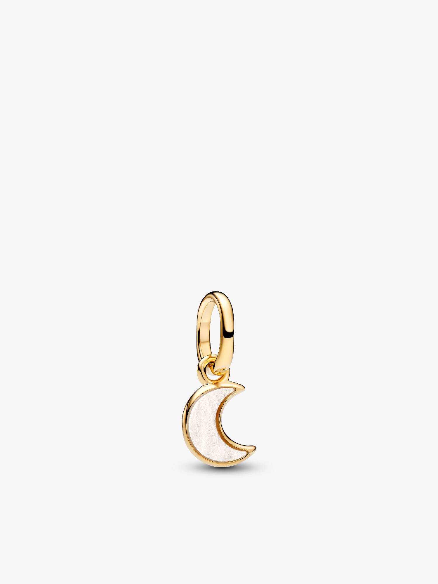 Mini Charm Colgante Luna Creciente Blanca