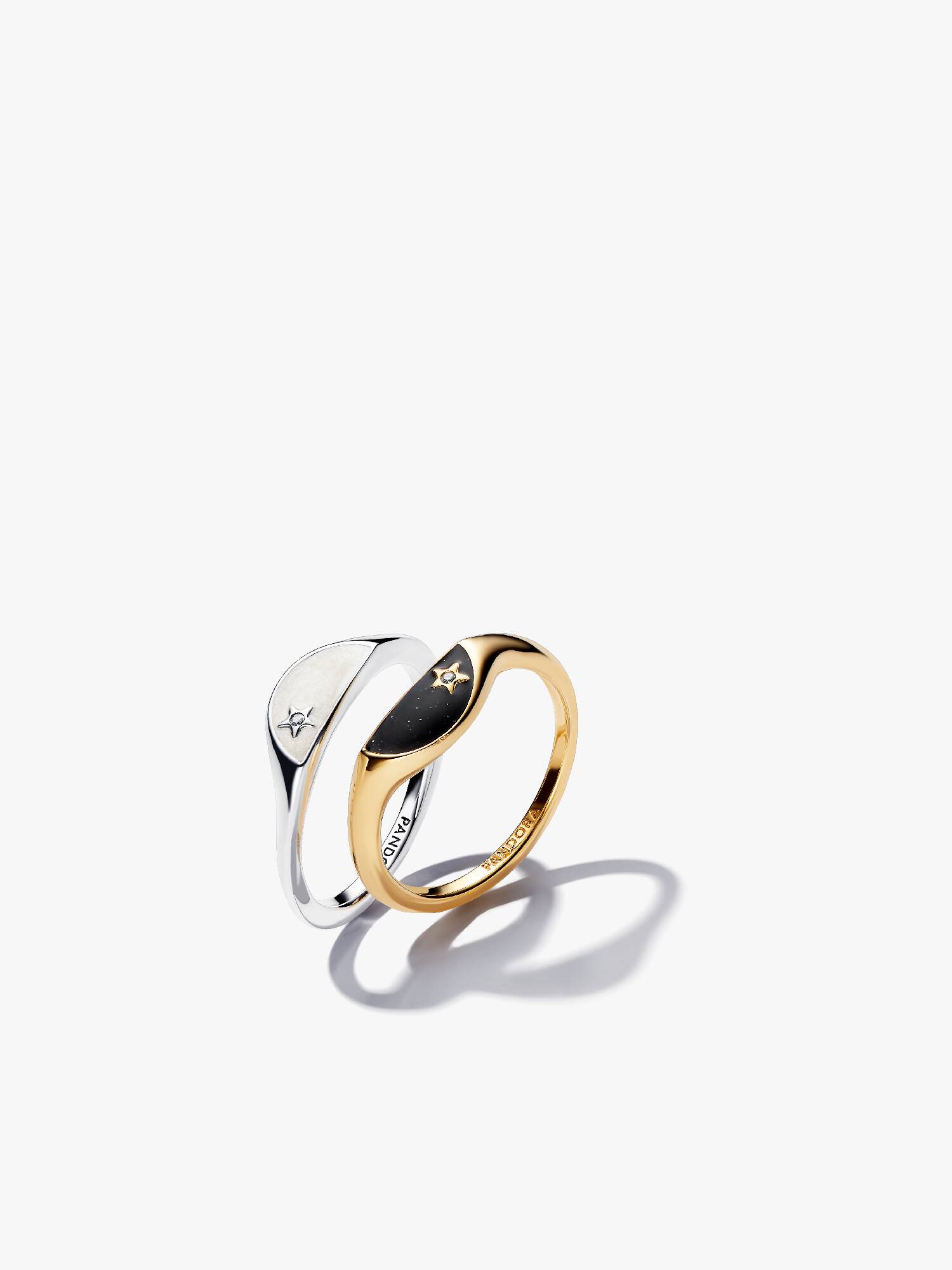 Set de Anillos Wishbone Brillante