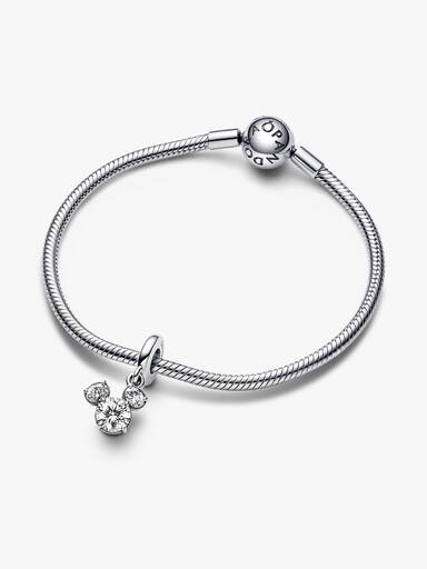 Charm Colgante Silueta Cabeza Brillante de Mickey Mouse de Disney