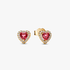 Aretes de botón Corazón elevado Aretes de botón Corazón elevado