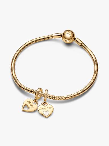 Charm colgante Corazón abierto doble