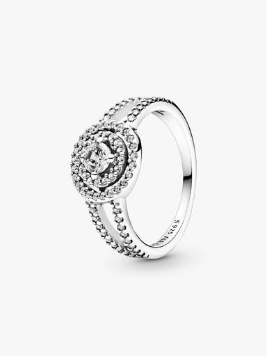 Anillo Halo doble resplandeciente