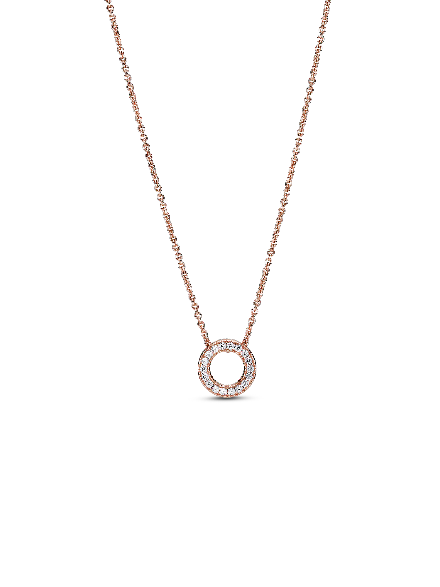 Collar collier Círculo de pavé con logotipo Pandora