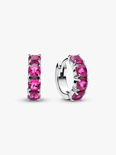 Aretes de aro rosas