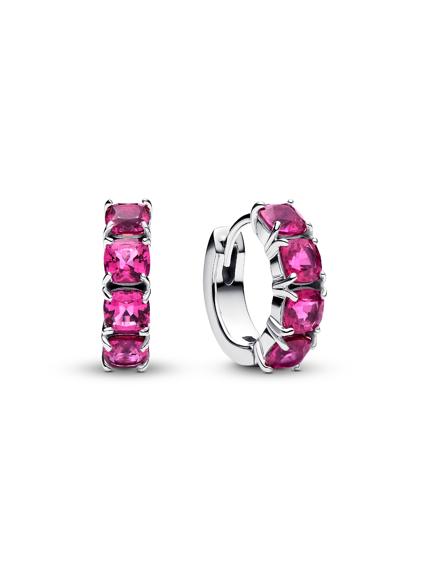 Aretes de aro rosas