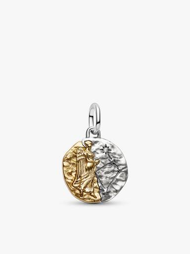 Pulsera con charm de medallón de Virgo