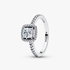 Anillo Halo cuadrado brillante Anillo Halo cuadrado brillante