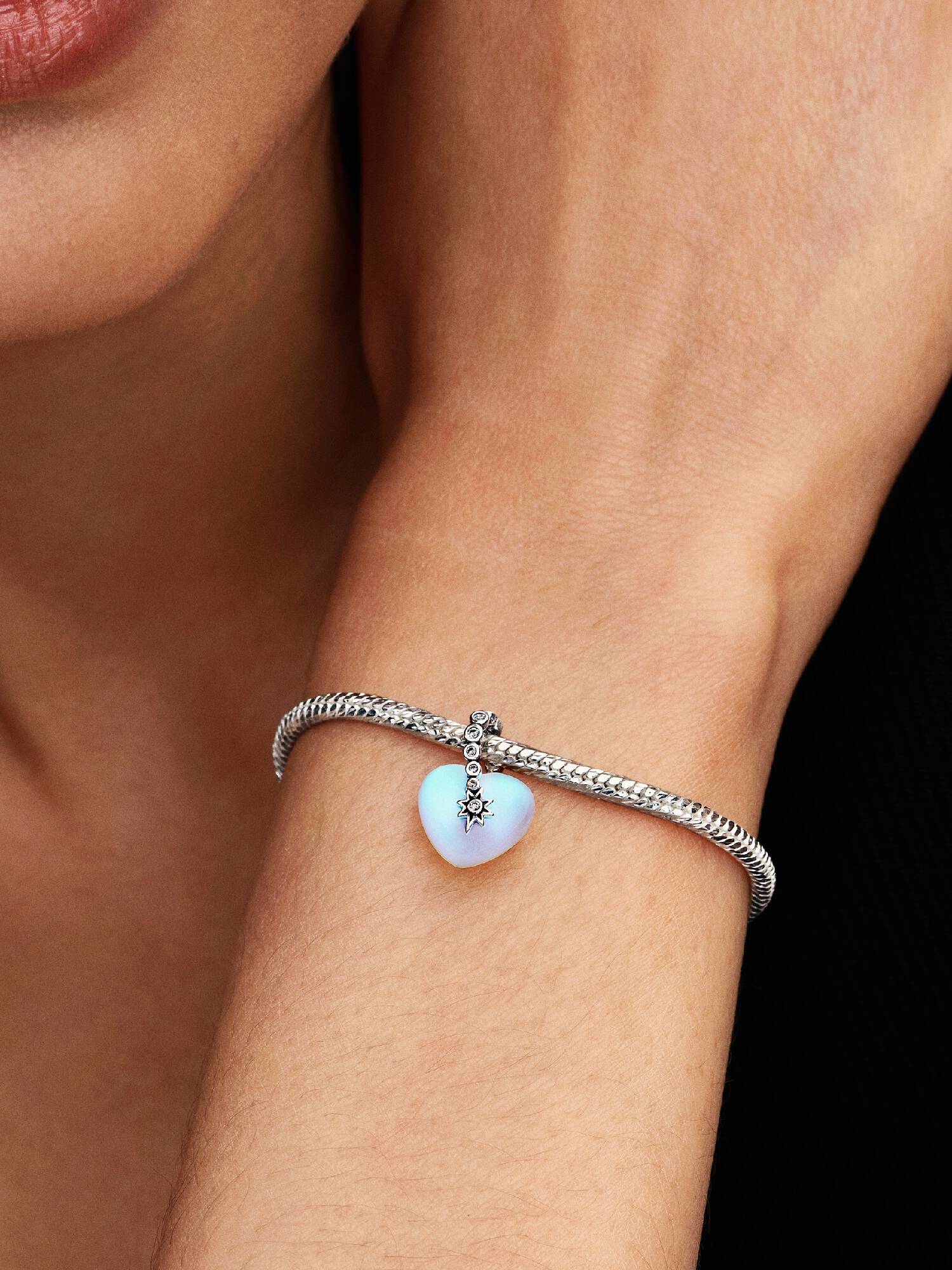 Charm Colgante Corazones y estrella fugaz