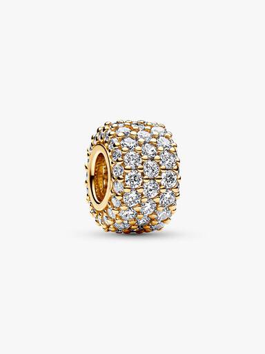 Charm Triple Fila de Brillante Pavé