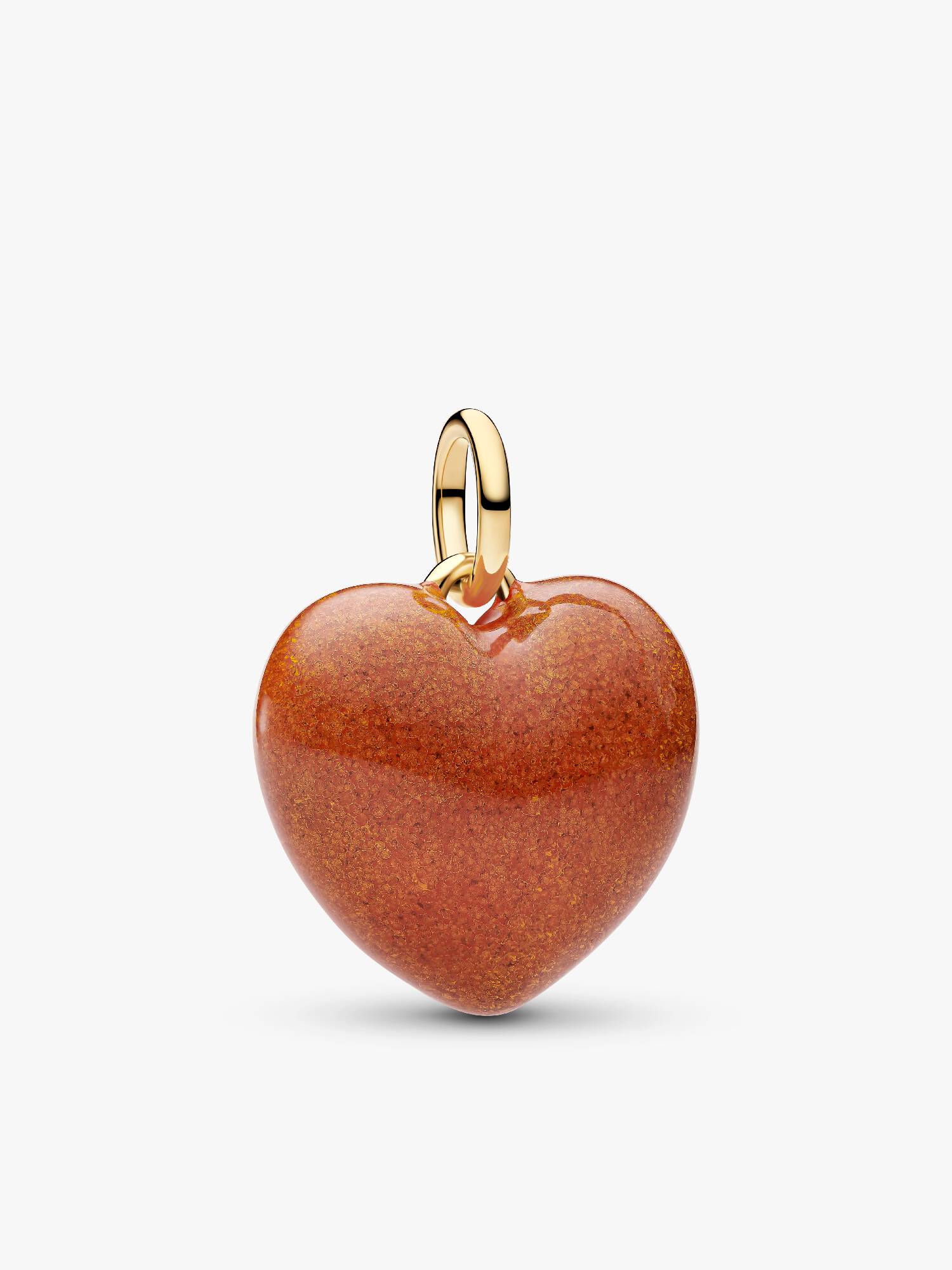 Charm colgante Corazón Acolchado Naranja