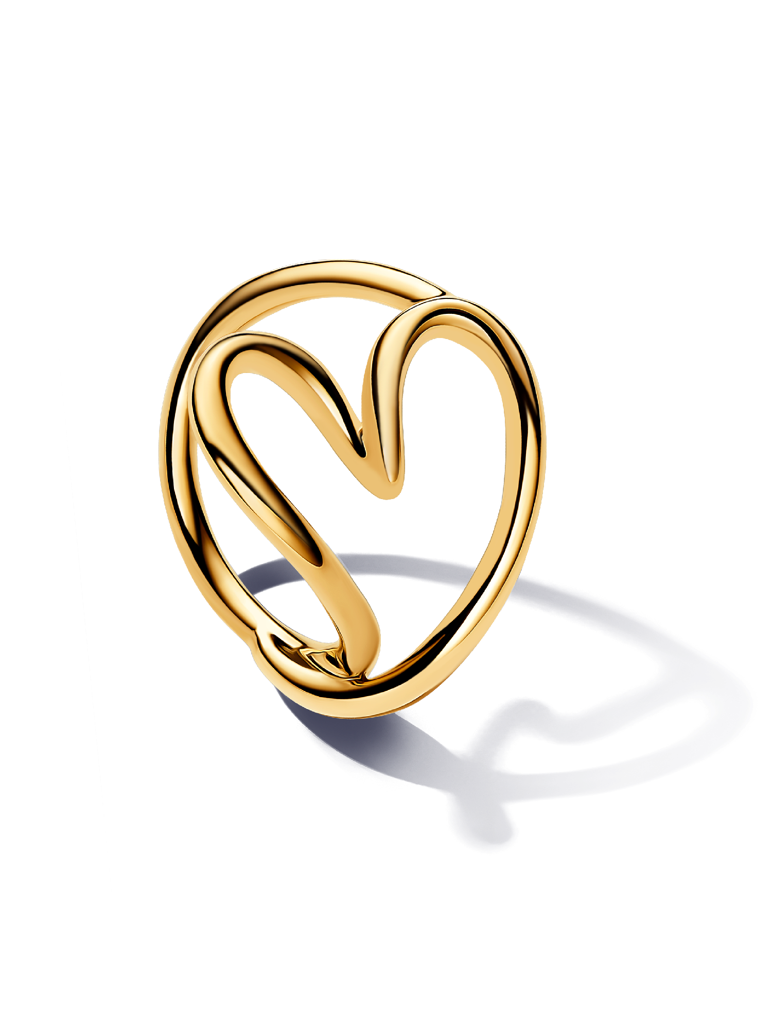 Anillo Corazón Forma Orgánica