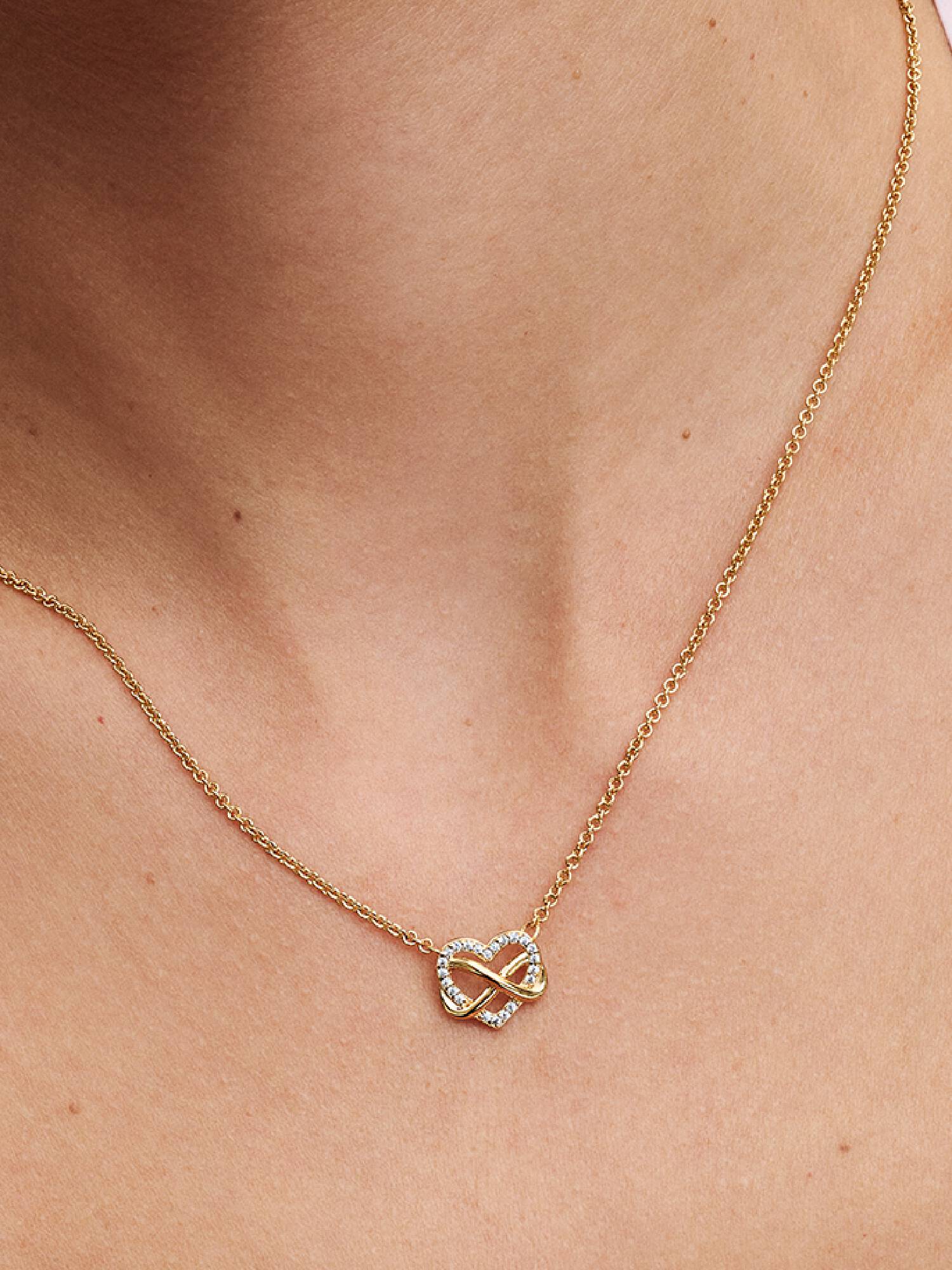 Collar collier Corazón infinito Brillante