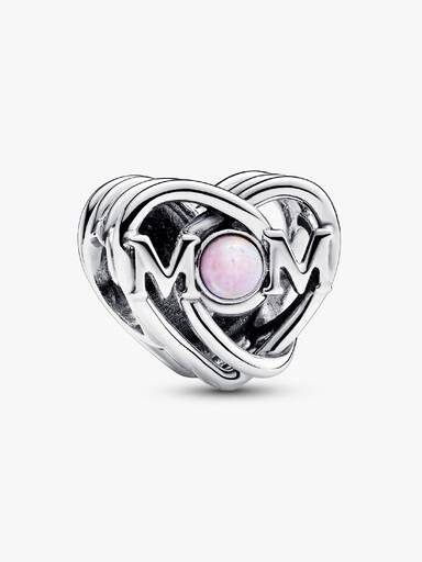 Charm calado Corazón y mamá