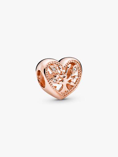 Charm corazón calado Árbol de familia