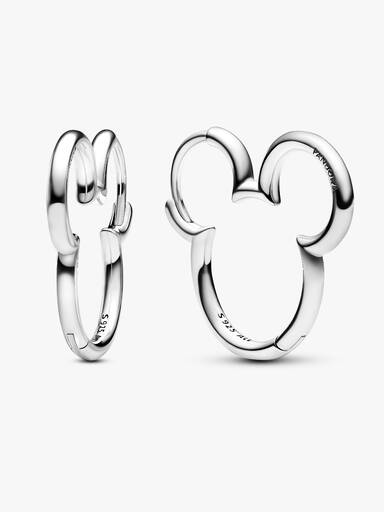 Aretes de Aro Silueta de Mickey Mouse de Disney