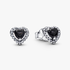 Aretes de botón Corazón elevado Aretes de botón Corazón elevado