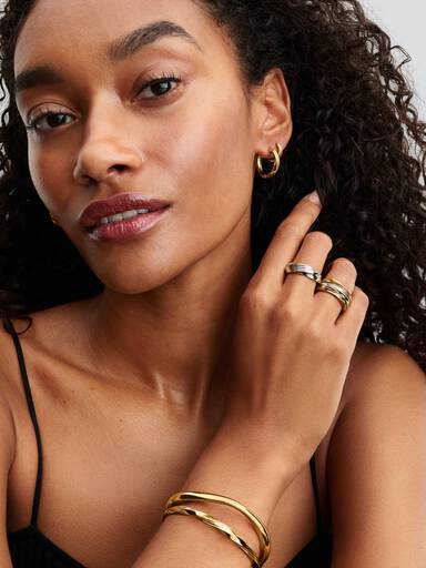 Aretes de aro trenzados