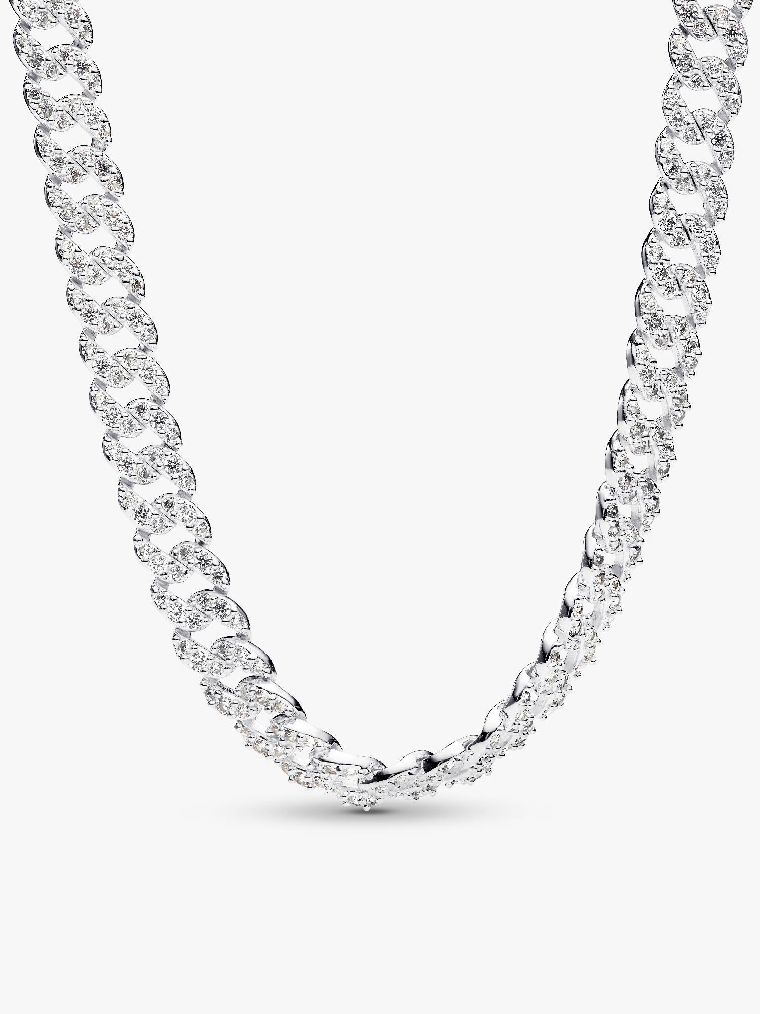 Collar Cadena Cubana en Pavé