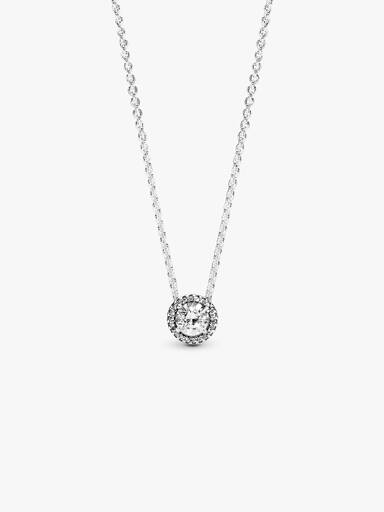 Collar con halo redondo brillante