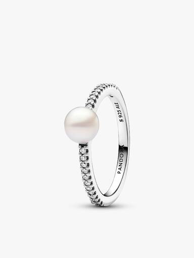 Set de Anillos con Perla Cultivada de Agua Dulce Tratada