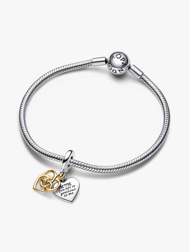 Charm Colgante Doble Mamá Grabable con Diamante Cultivado en Laboratorio