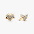 Aretes de botón Triple Corazón de Piedra Aretes de botón Triple Corazón de Piedra
