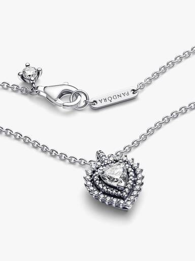 Collar con Colgante Corazón Halo Brillante