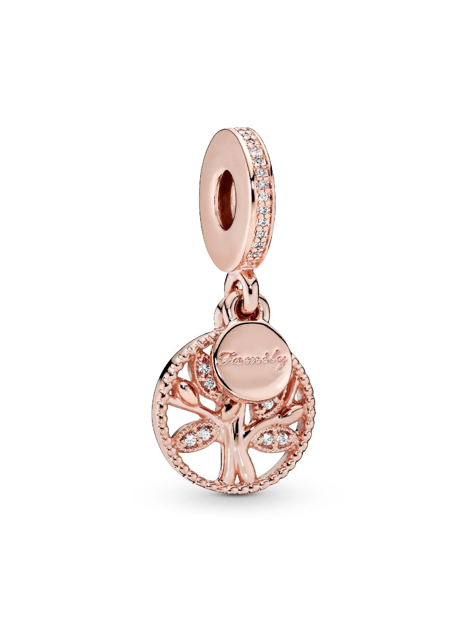 Charm colgante Árbol de familia reluciente