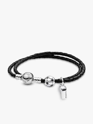 Set Pulsera de Cuero Balón y Silbato