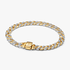 Brazalete de cadena cubana de dos tonos en pavé Brazalete de cadena cubana de dos tonos en pavé